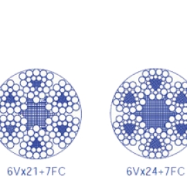 6VX21+7FC 6VX24+7FC Profiled strand wire rope