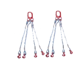 Four leg set of pressing rigging