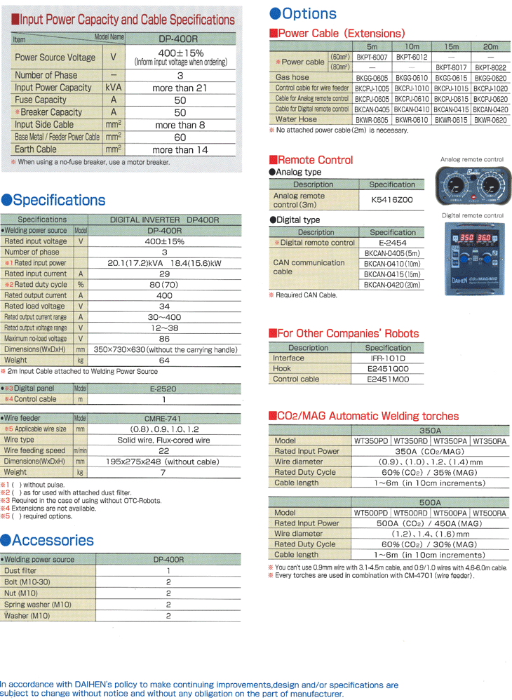 DP270_spec